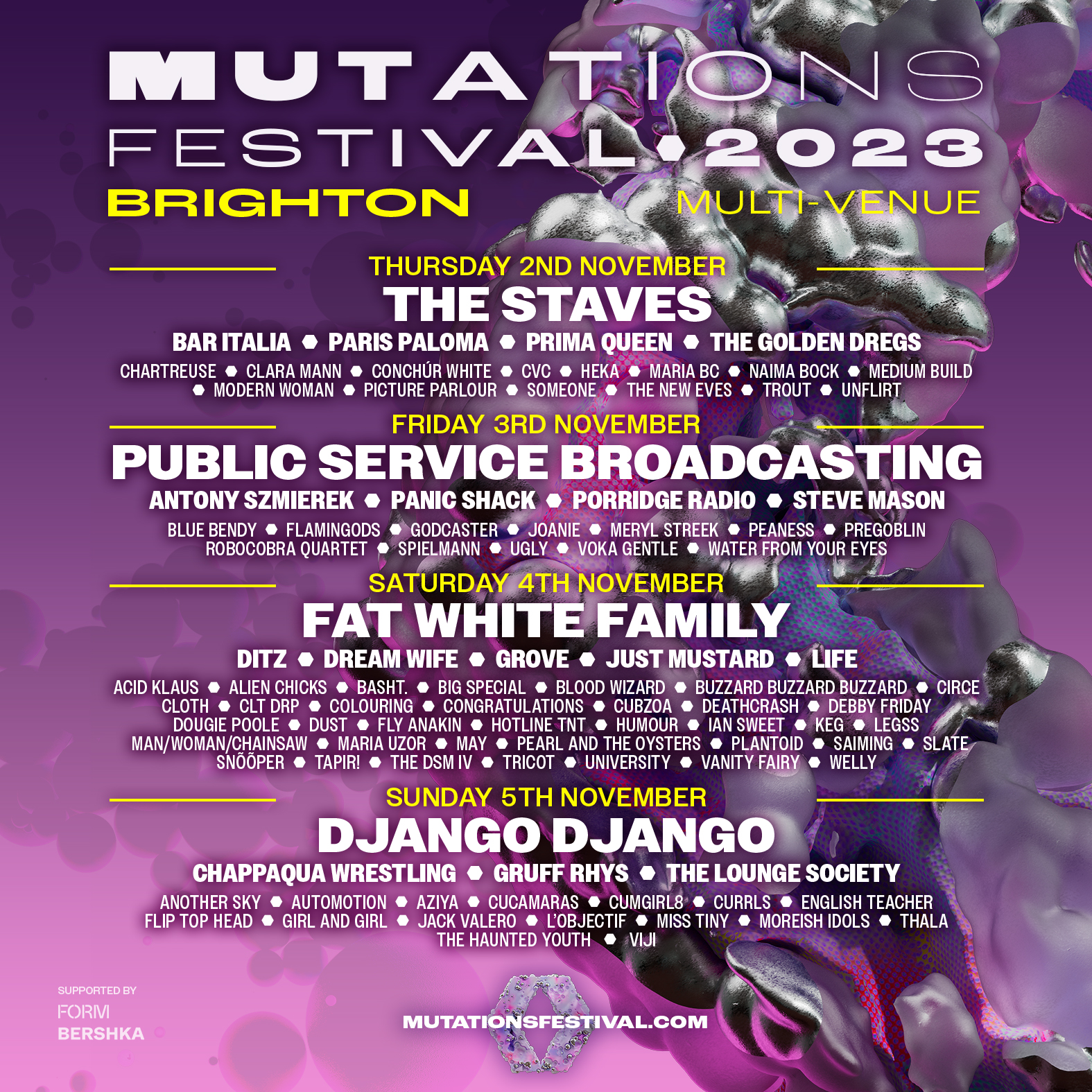 Mutations Festival 2023 poster