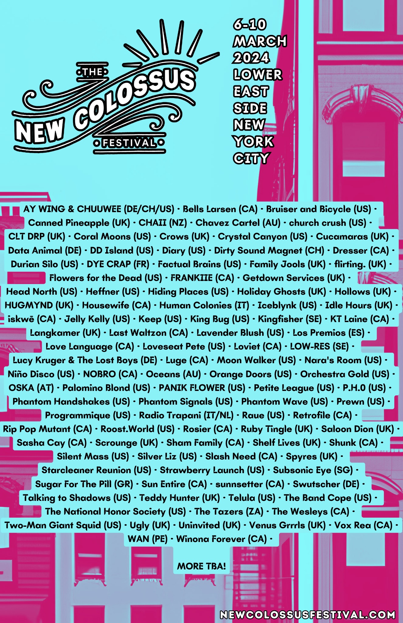2024 New Colossus Festival poster