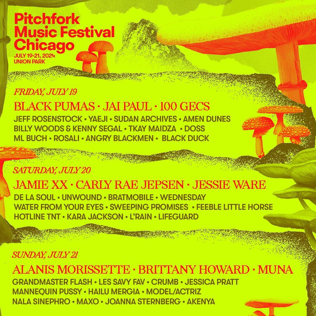 Pitchfork Music Festival poster 2024