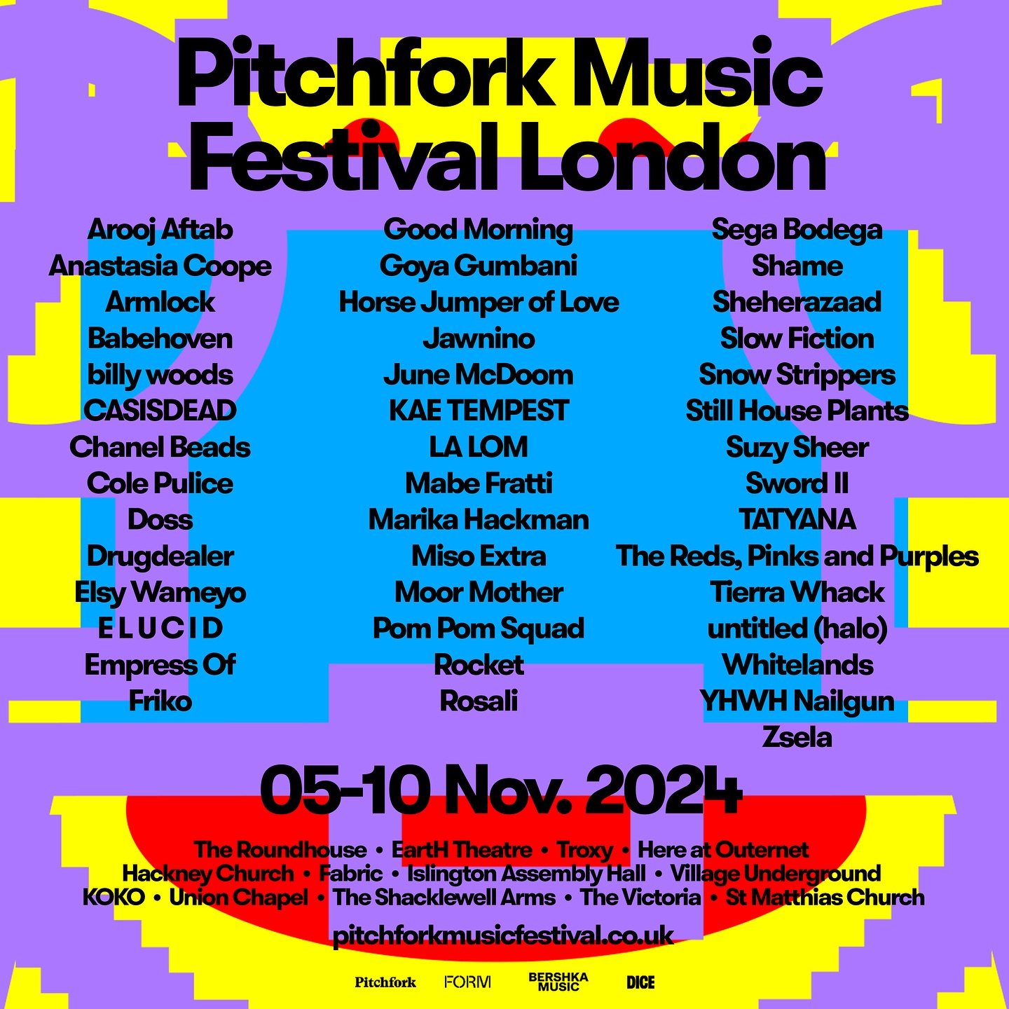 Pitchfork London 2024 poster