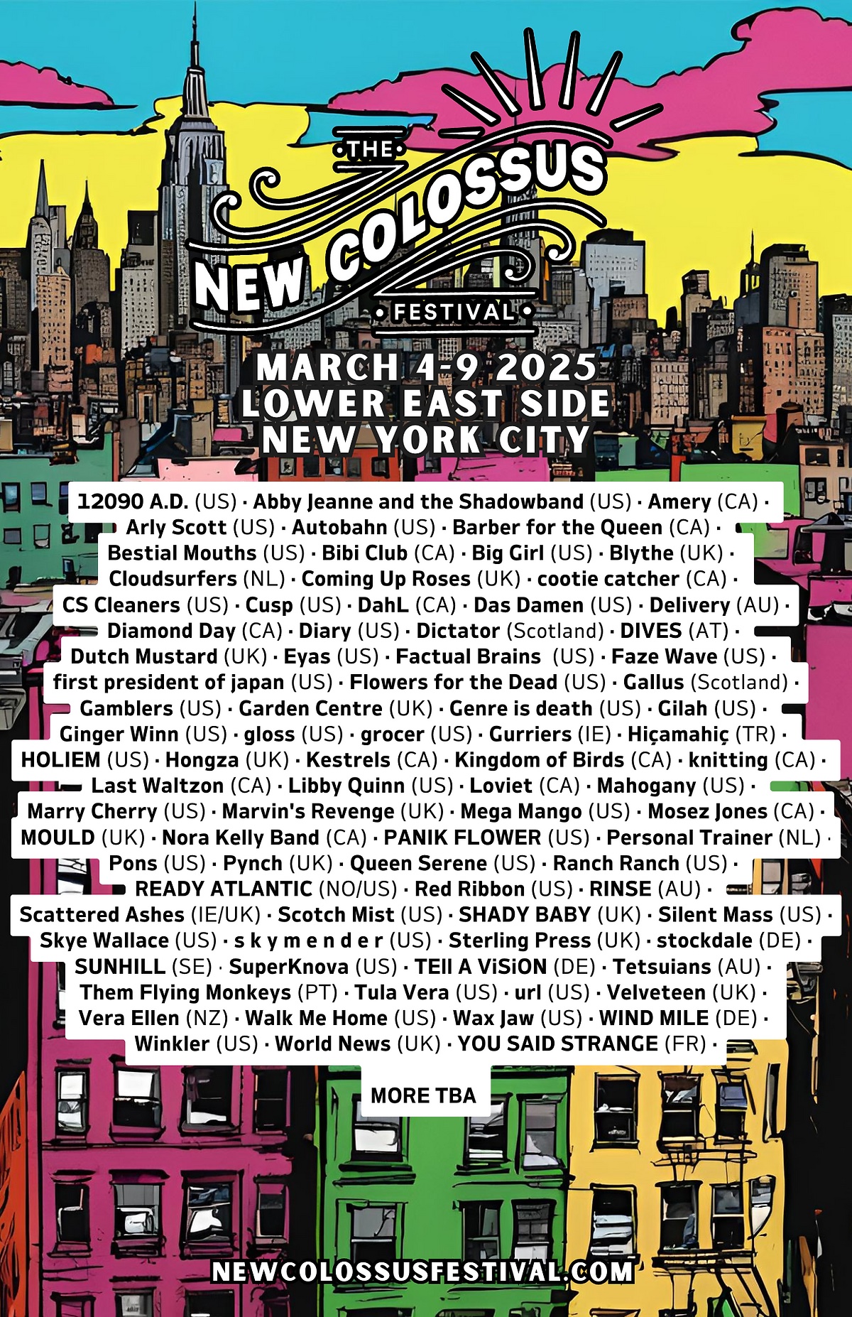 2025 New Colossus Festival poster