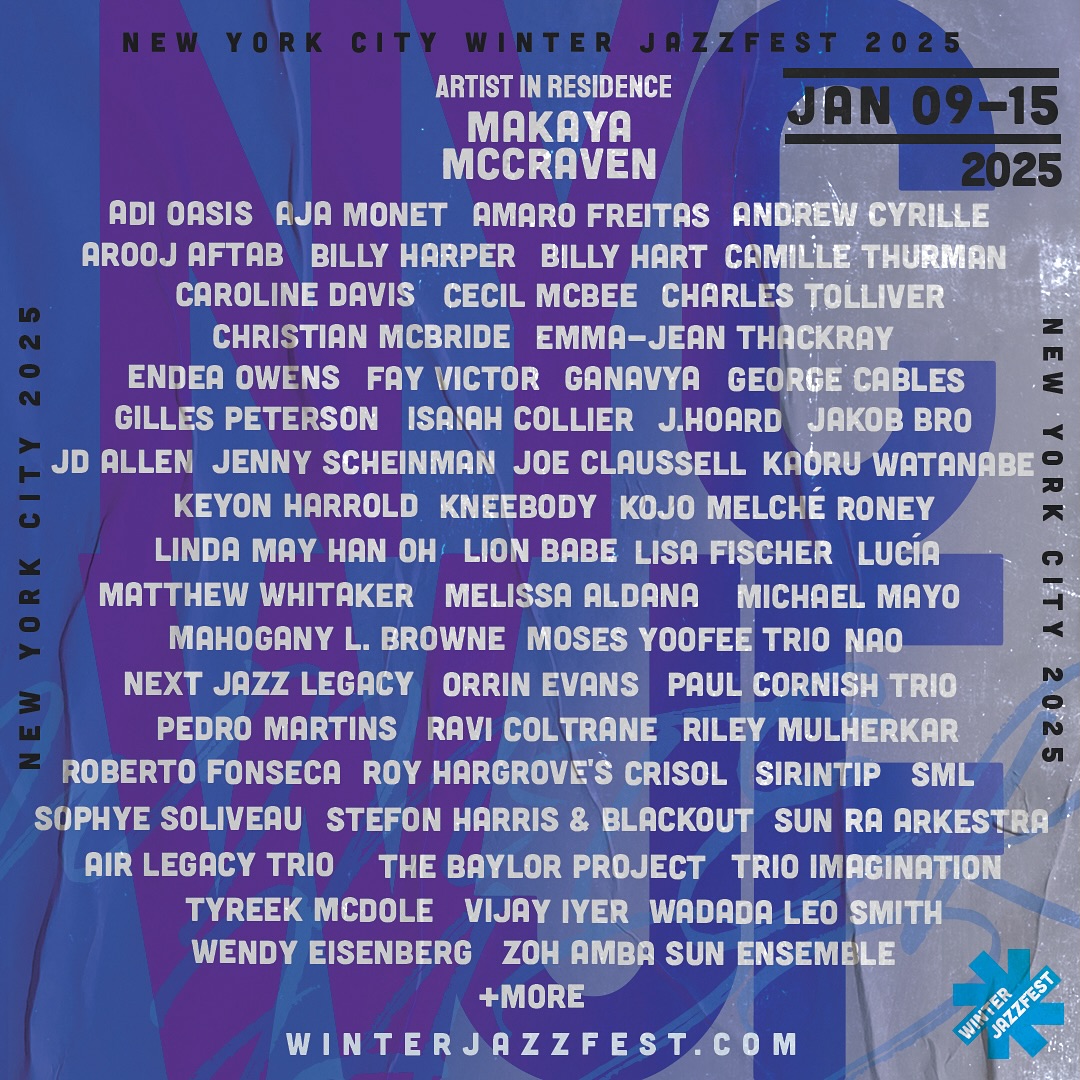 NYC Winter Jazzfest 2025 poster