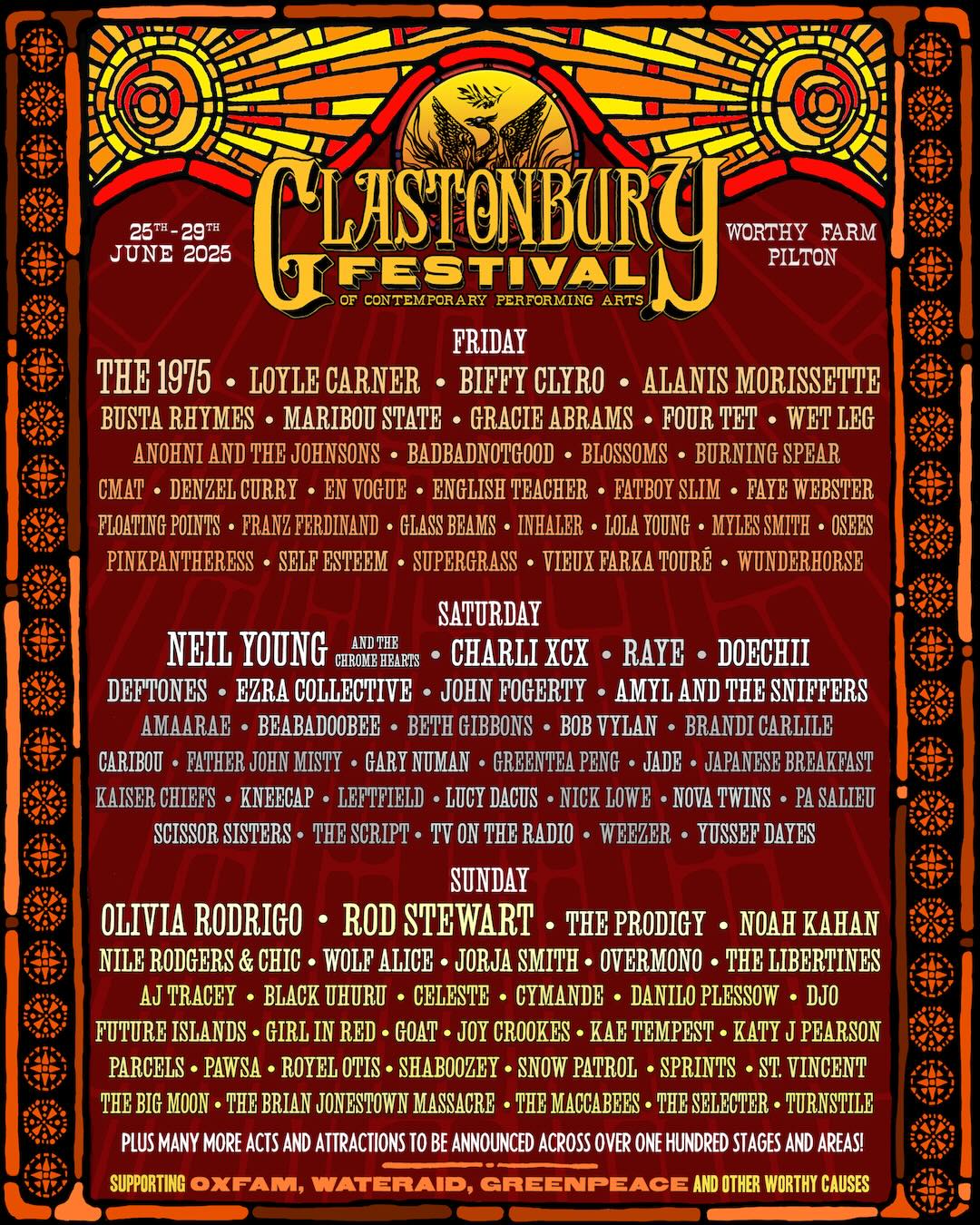 Glastonbury Festival 2025 poster