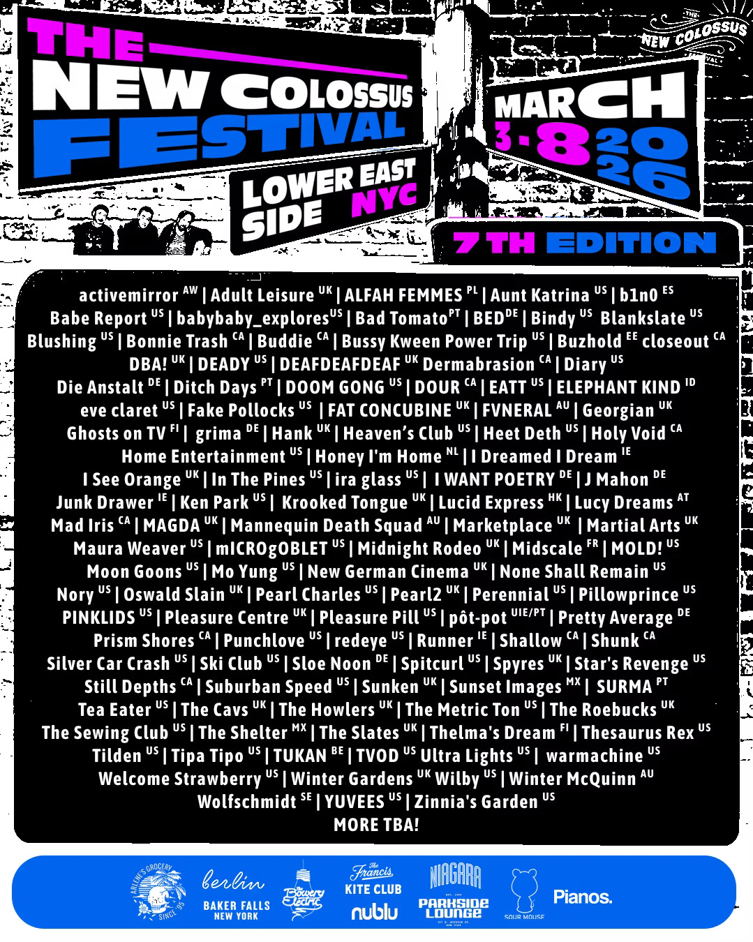 2026 New Colossus Festival first wave poster