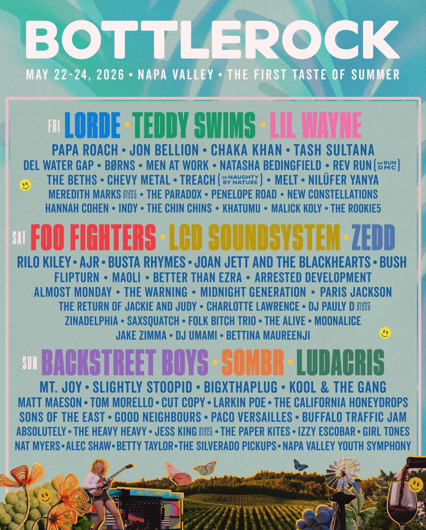 Bottlerock 2026 poster