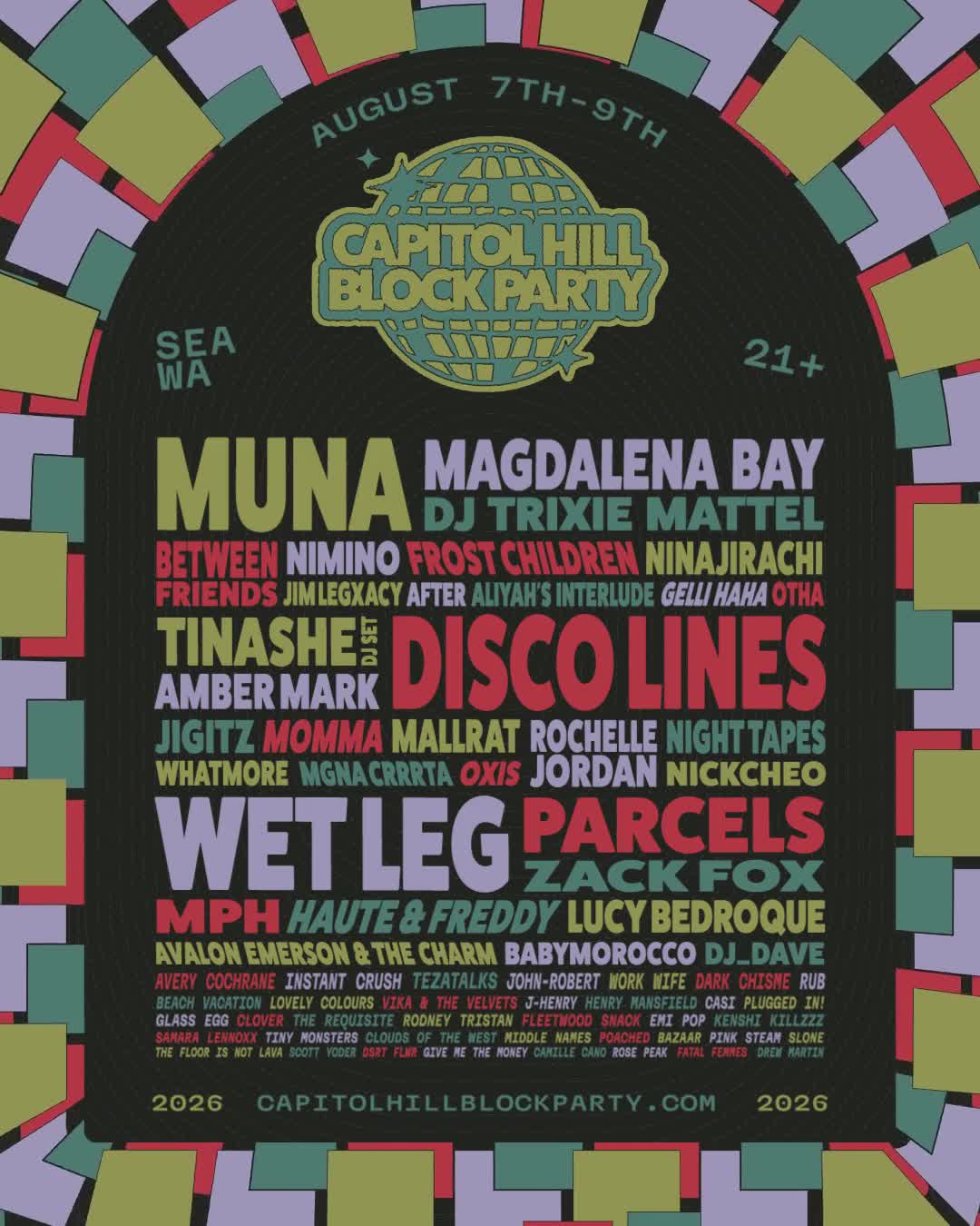 Capitol Hill Block Party 2026 poster