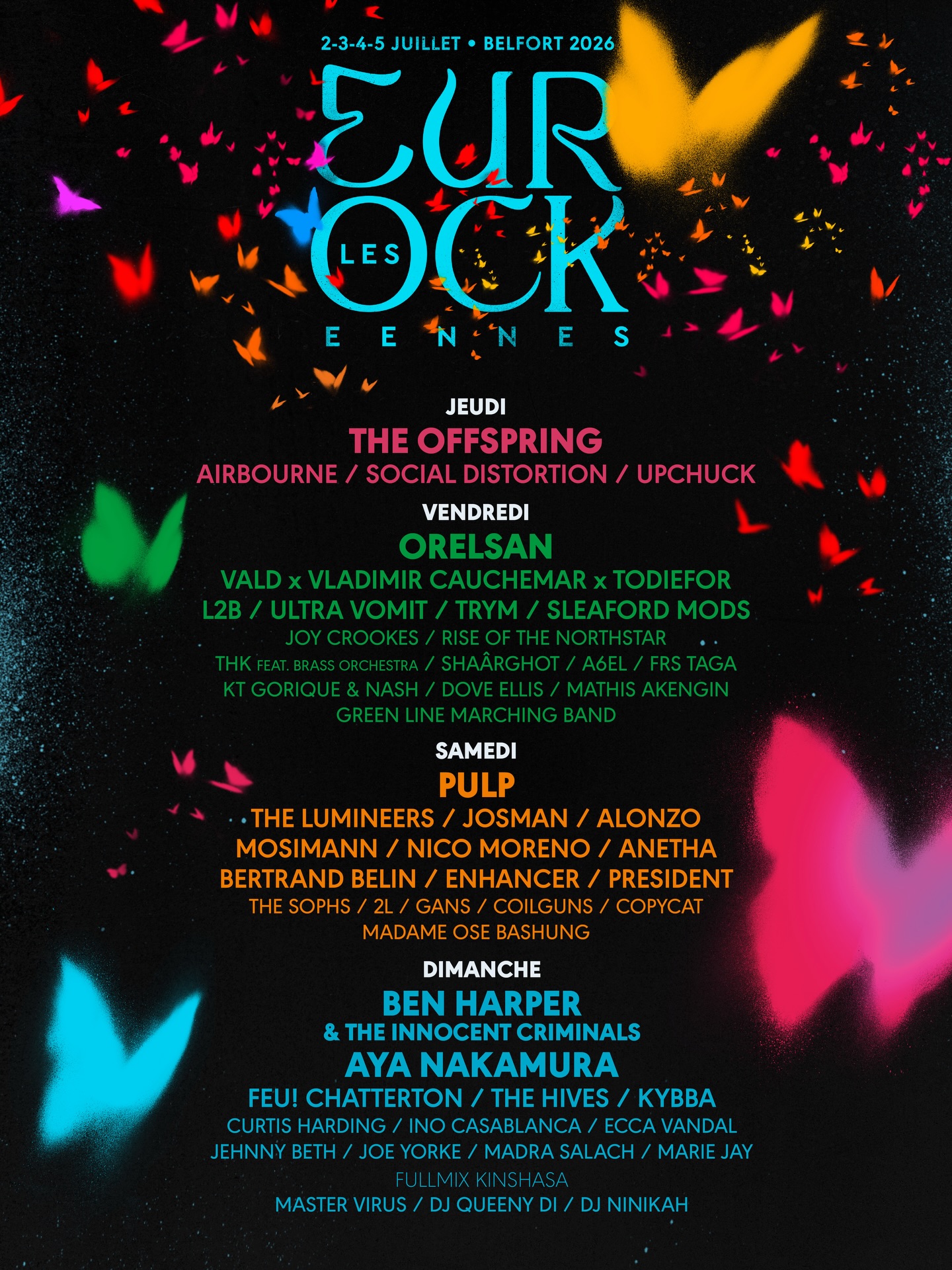 Les Eurockéennes 2026 poster
