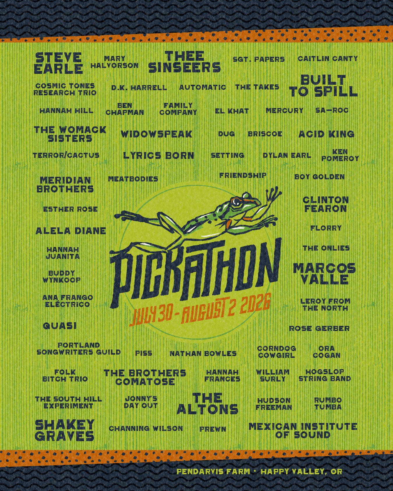 Pickathon 2026 poster