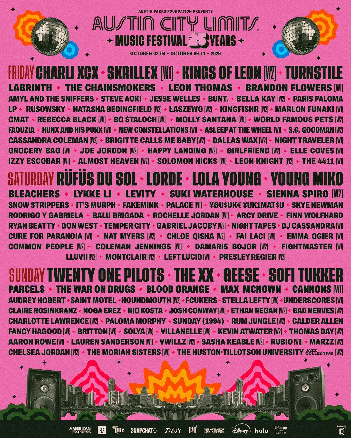 Austin City Limits 2026 poster