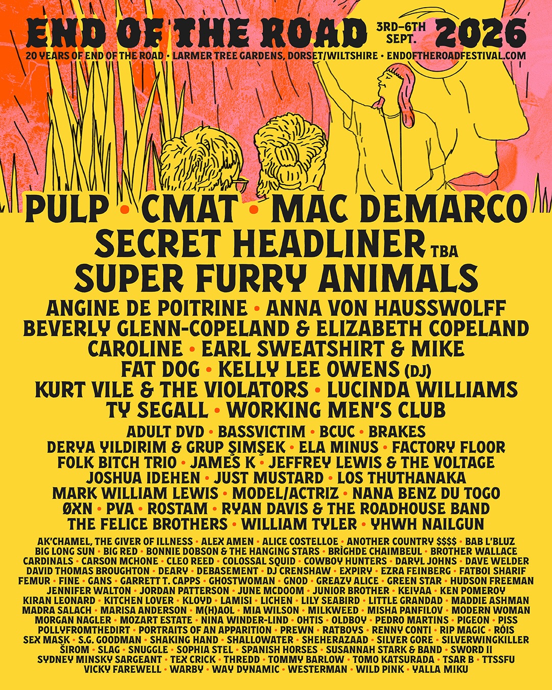 End of the Road festival 2026 poster