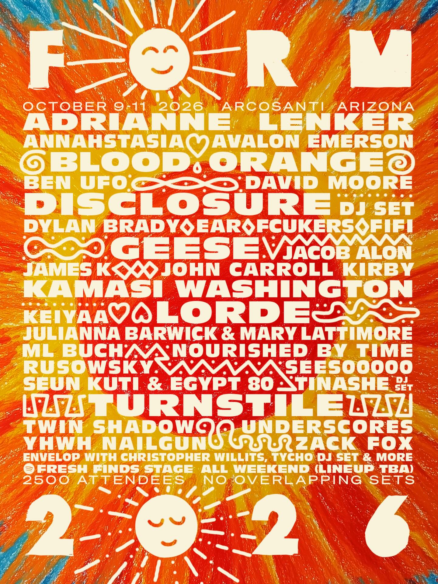 FORM Arcosanti 2026 poster