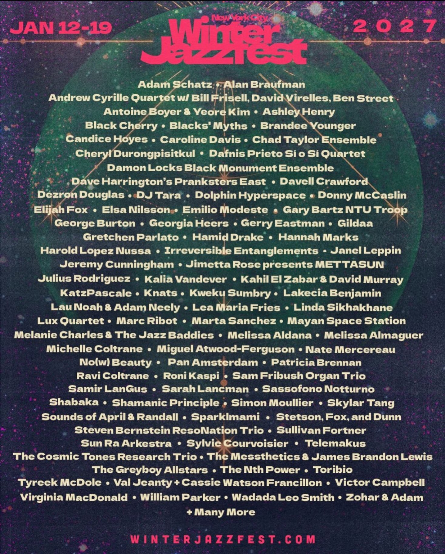 NYC Winter Jazzfest 2027 poster