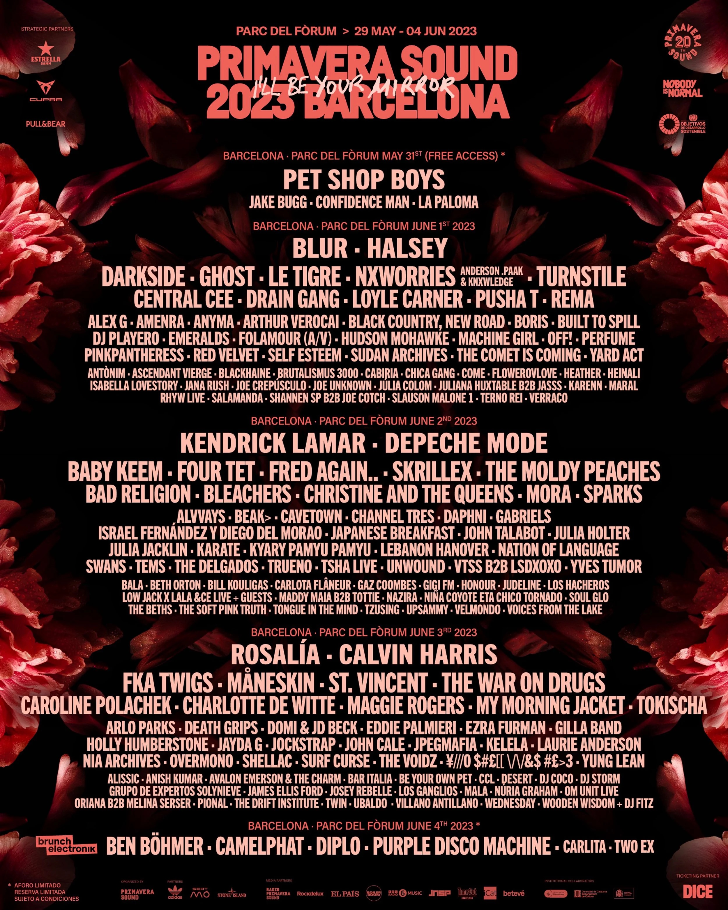 Primavera Sound Barcelona 2023 poster