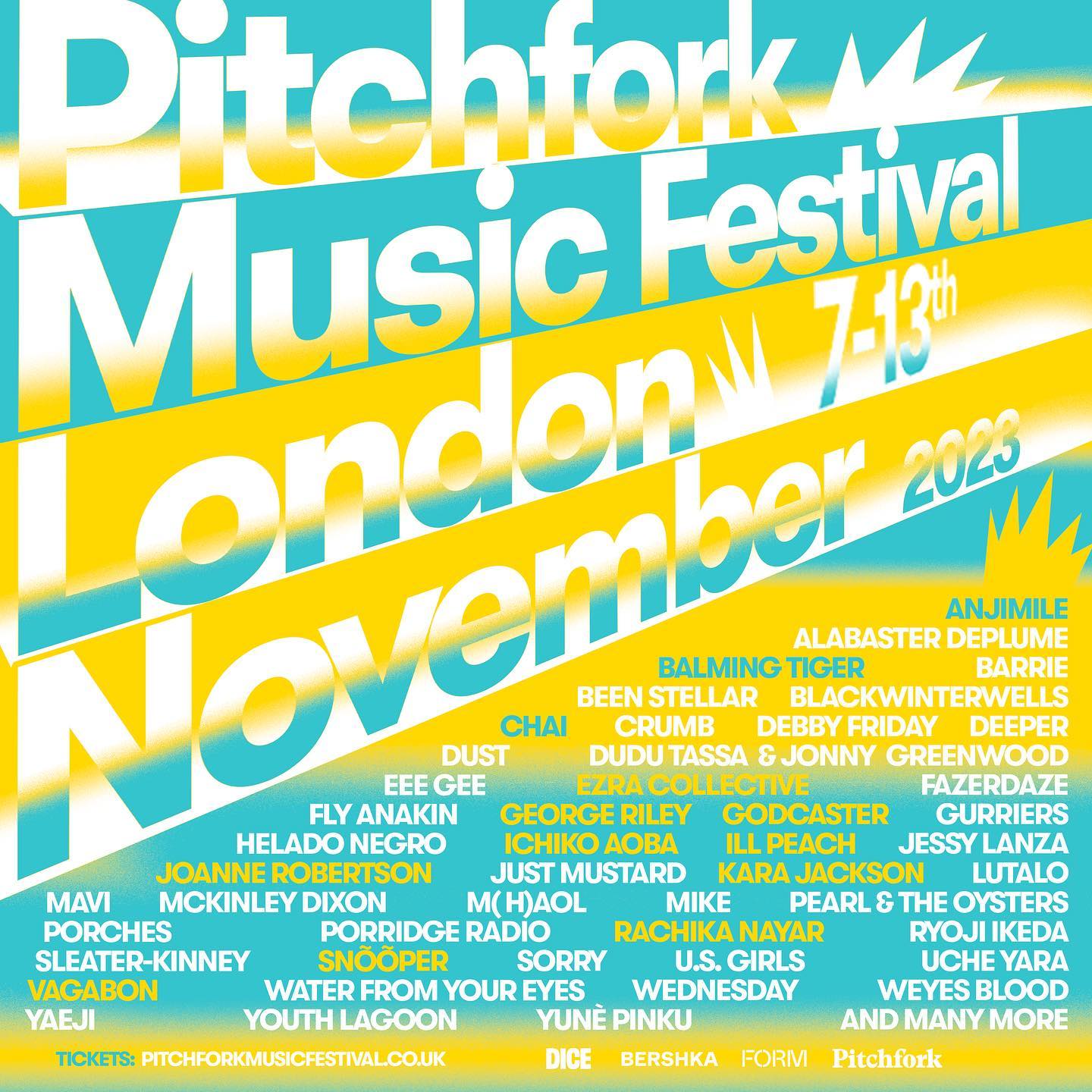 Pitchfork London 2023 poster