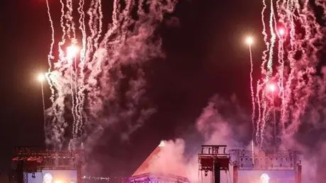 Glastonbury scene