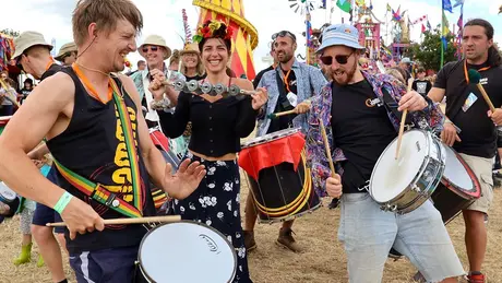 Glastonbury scene