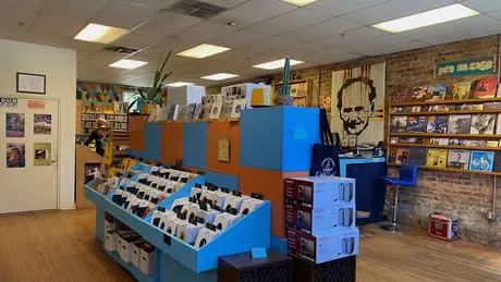 Front room towards register at Harvest Records