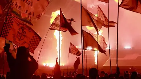 Glastonbury scene